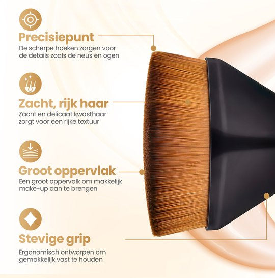 FlawBlend Pro – Naadloze foundationkwast voor een egale, airbrush finish in seconden