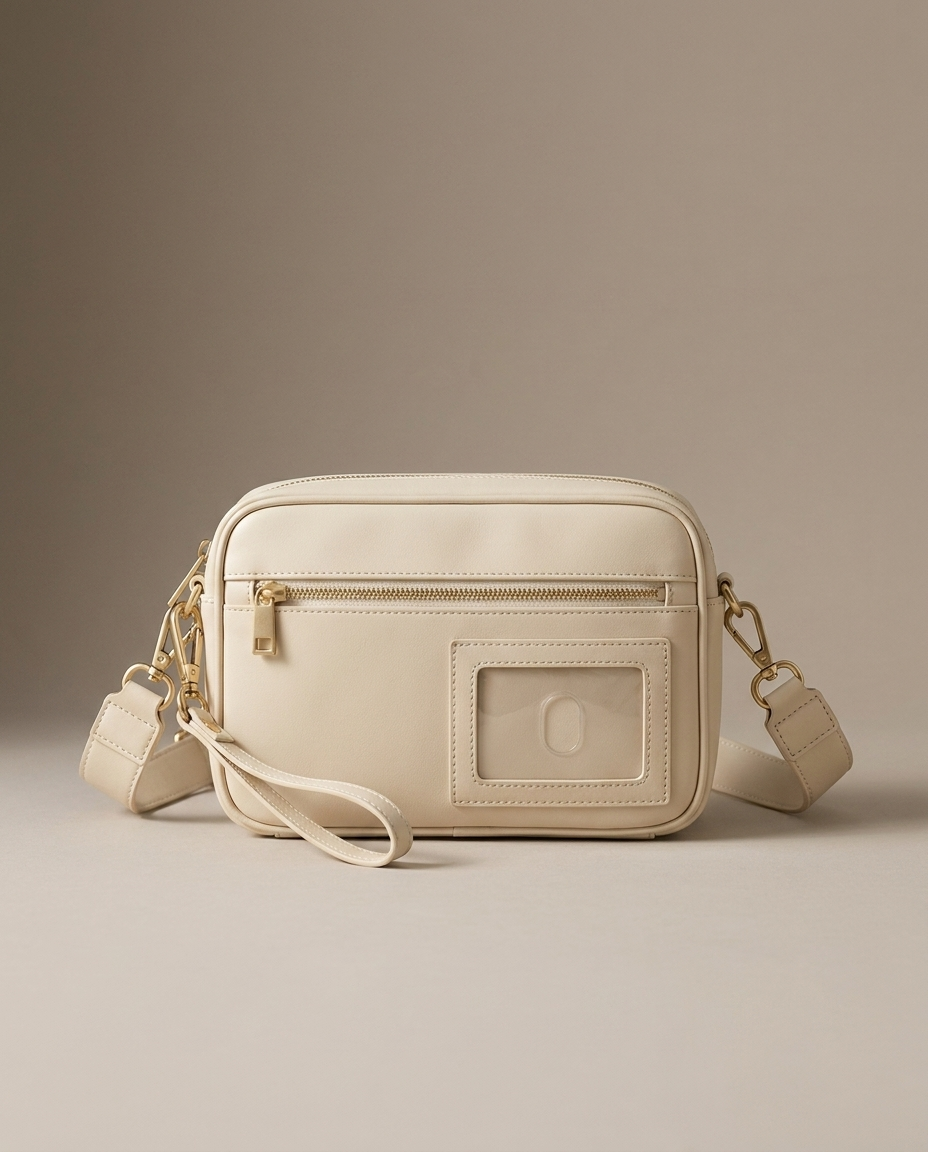 Cassis Crossbody Wallet in Ivory