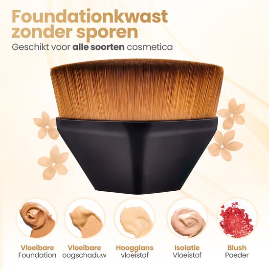 FlawBlend Pro – Naadloze foundationkwast voor een egale, airbrush finish in seconden