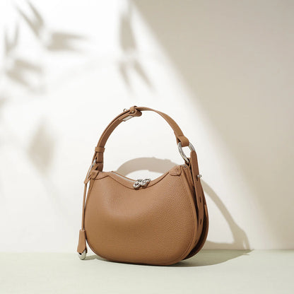 Manon Pebbled Leather Crescent