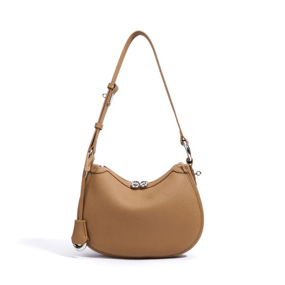 Manon Pebbled Leather Crescent
