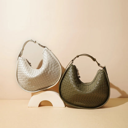 Céleste Leather Crescent Bag