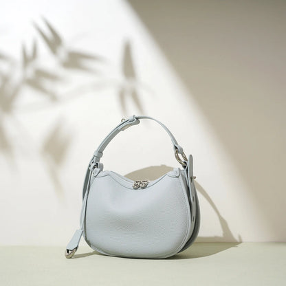 Manon Pebbled Leather Crescent