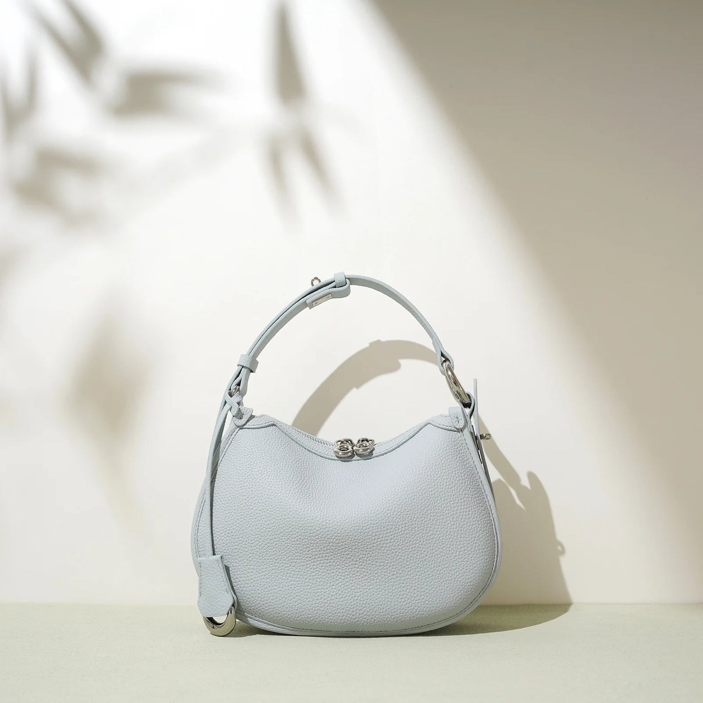 Manon Pebbled Leather Crescent