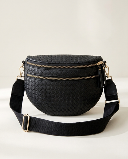 Solène Woven Belt Bag in Ink