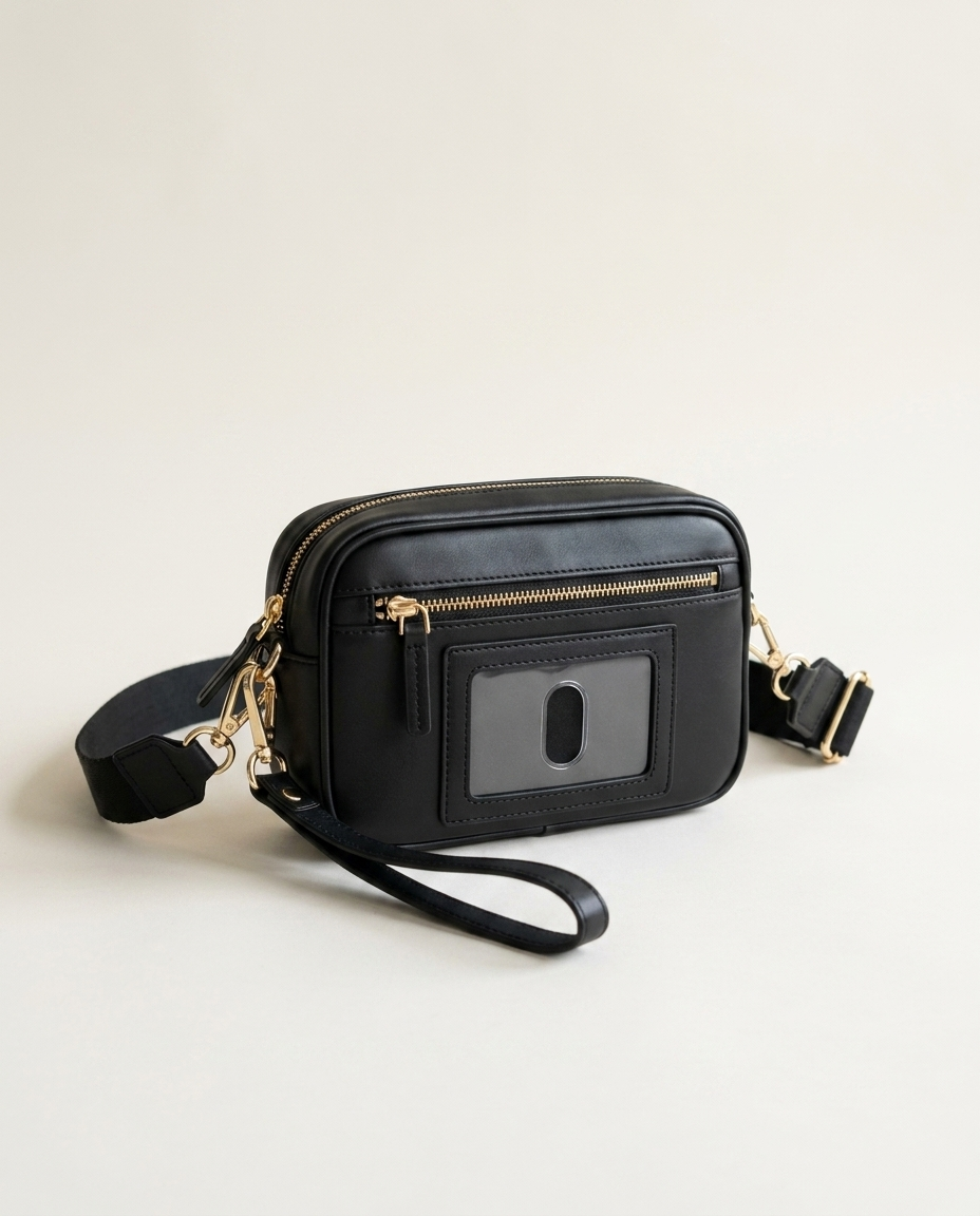 Cassis Crossbody Wallet in Ink
