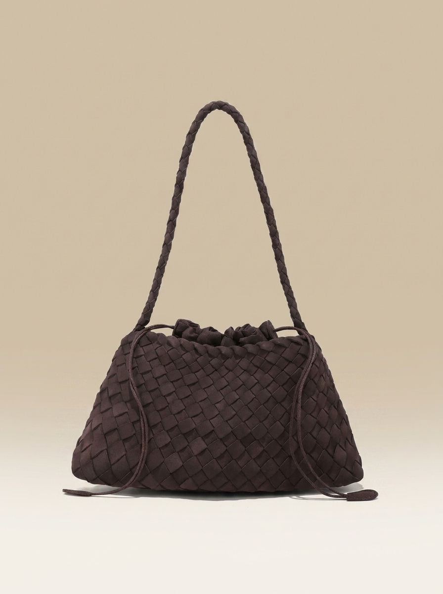 Vivienne Suede Woven Tote - studio