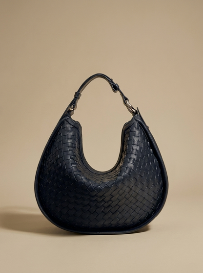 Céleste Leather Crescent Bag - Ink - studio hero